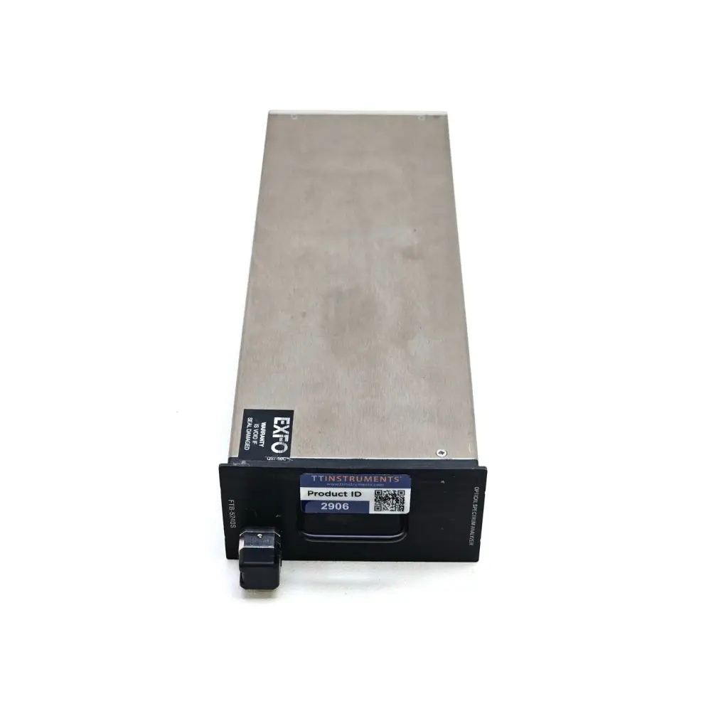 EXFO FTB-5240S OSA module front panel view showing FC connector port and TT Instruments product ID label