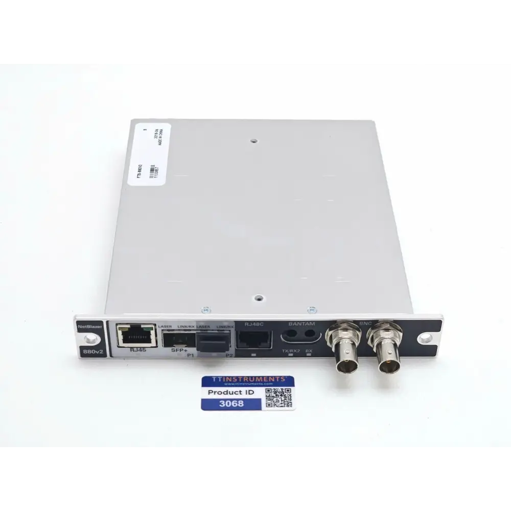 EXFO FTB-880V2 transport test module front view showing connectors and interface ports