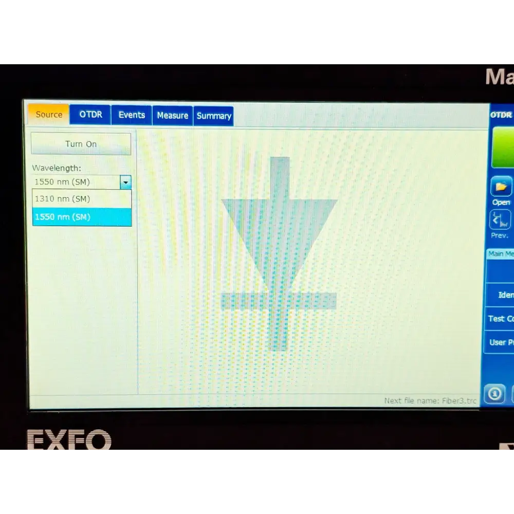 EXFO MAX-715B-M1 MaxTester iOLM OTDR unit with branding label visible
