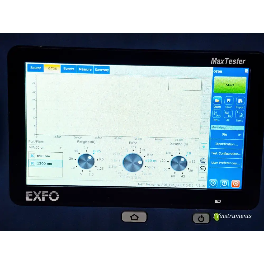 EXFO MAX-720C-Q1 QUAD SM MM OTDR iOLM MaxTester 1310/1550 & 850/1300 nm with PM.13