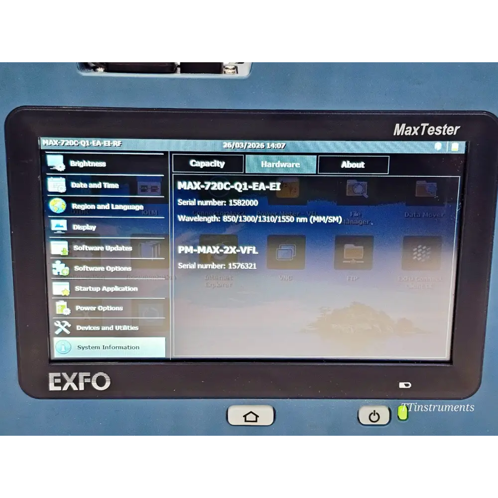 EXFO MAX-720C-Q1 QUAD SM MM OTDR iOLM MaxTester 1310/1550 & 850/1300 nm with PM.9