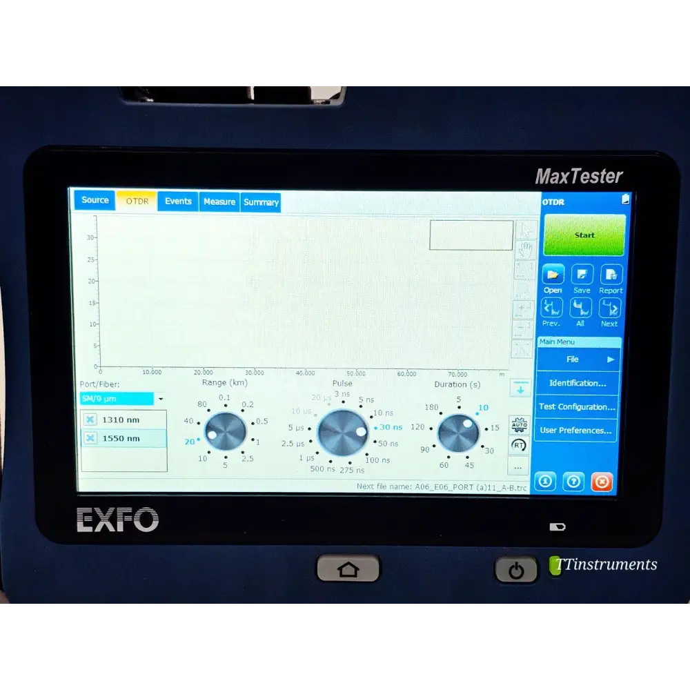 EXFO MAX-720C-Q1 QUAD SM MM OTDR iOLM MaxTester 1310/1550 & 850/1300 nm with PM.12