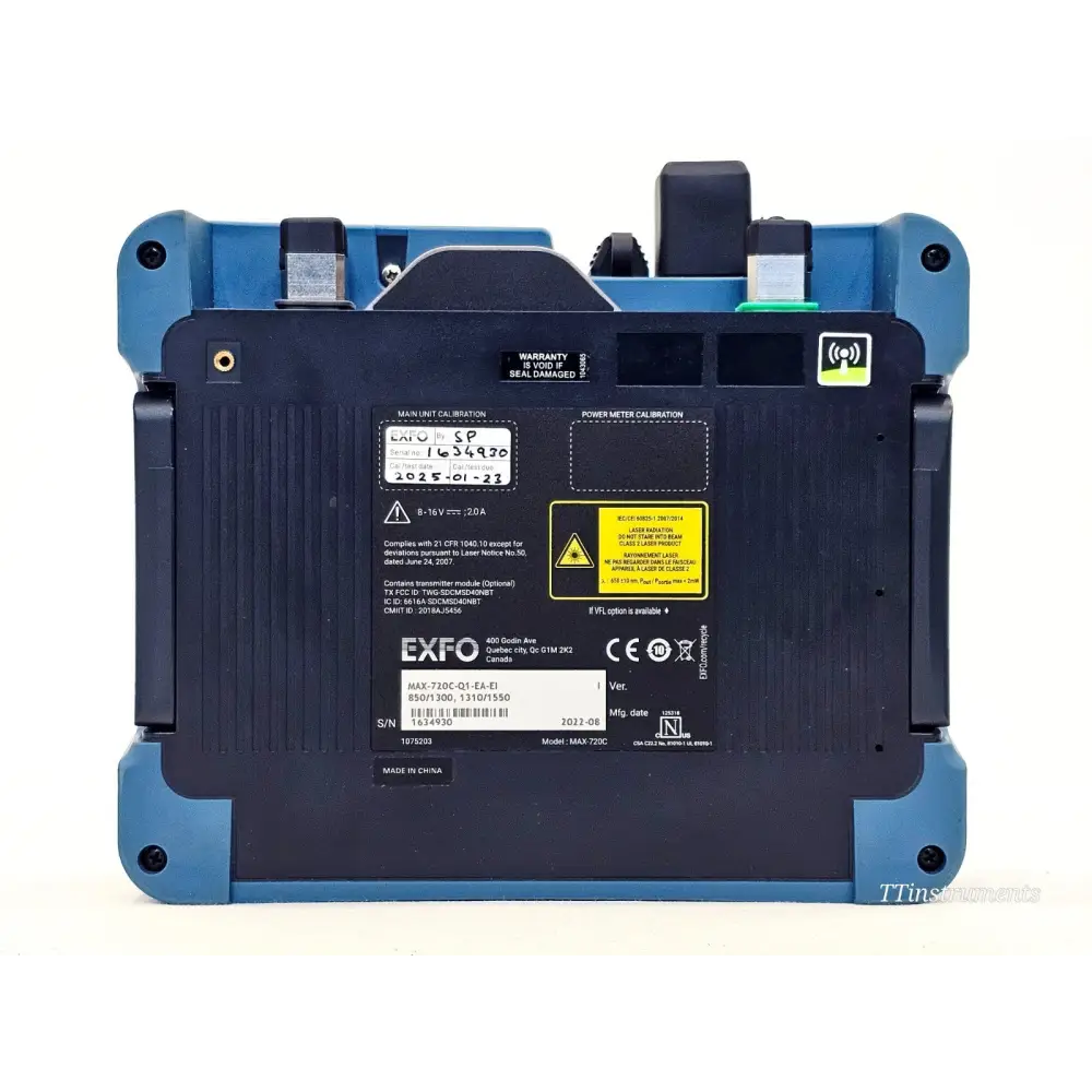 Viavi ONX-220 DSP rear panel and connector ports detail