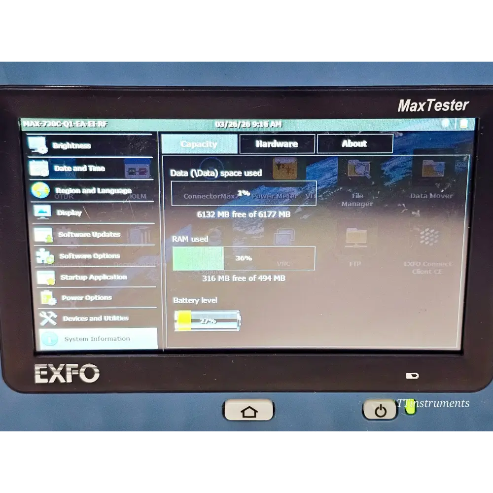 EXFO MAX-720C-Q1 QUAD SM MM OTDR MaxTester 1310/1550 & 850/1300 nm with PM + VFL8