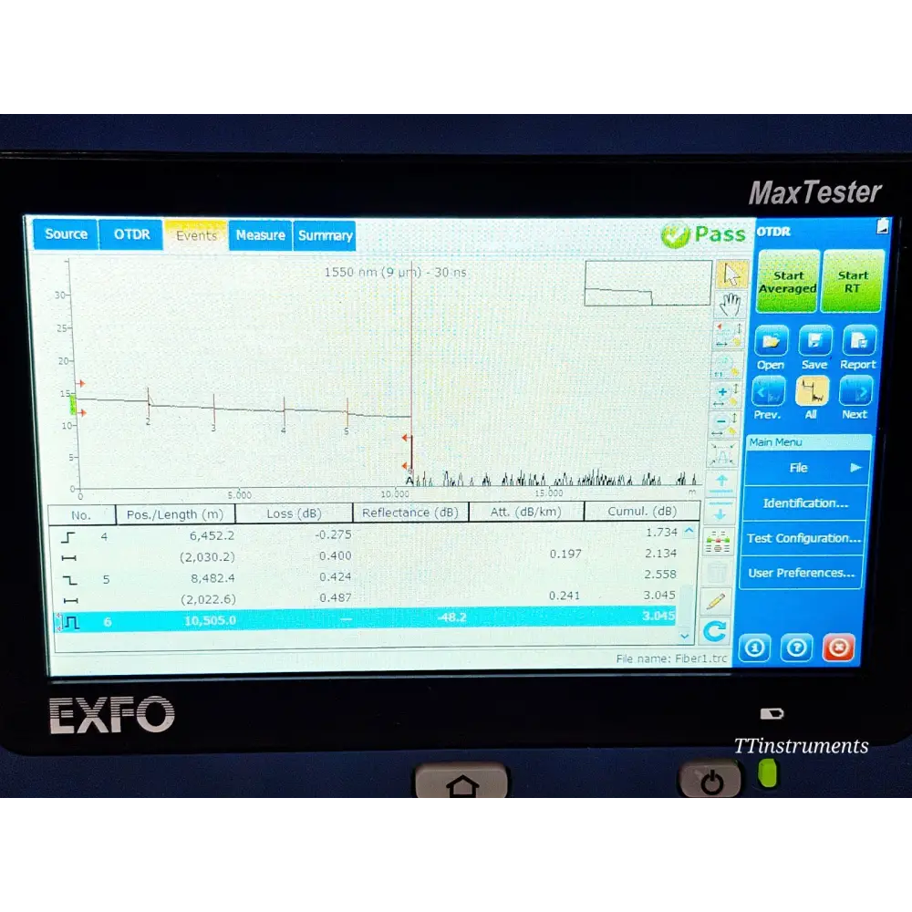EXFO MAX-720C-Q1 QUAD SM MM OTDR MaxTester 1310/1550 & 850/1300 nm with PM + VFL16