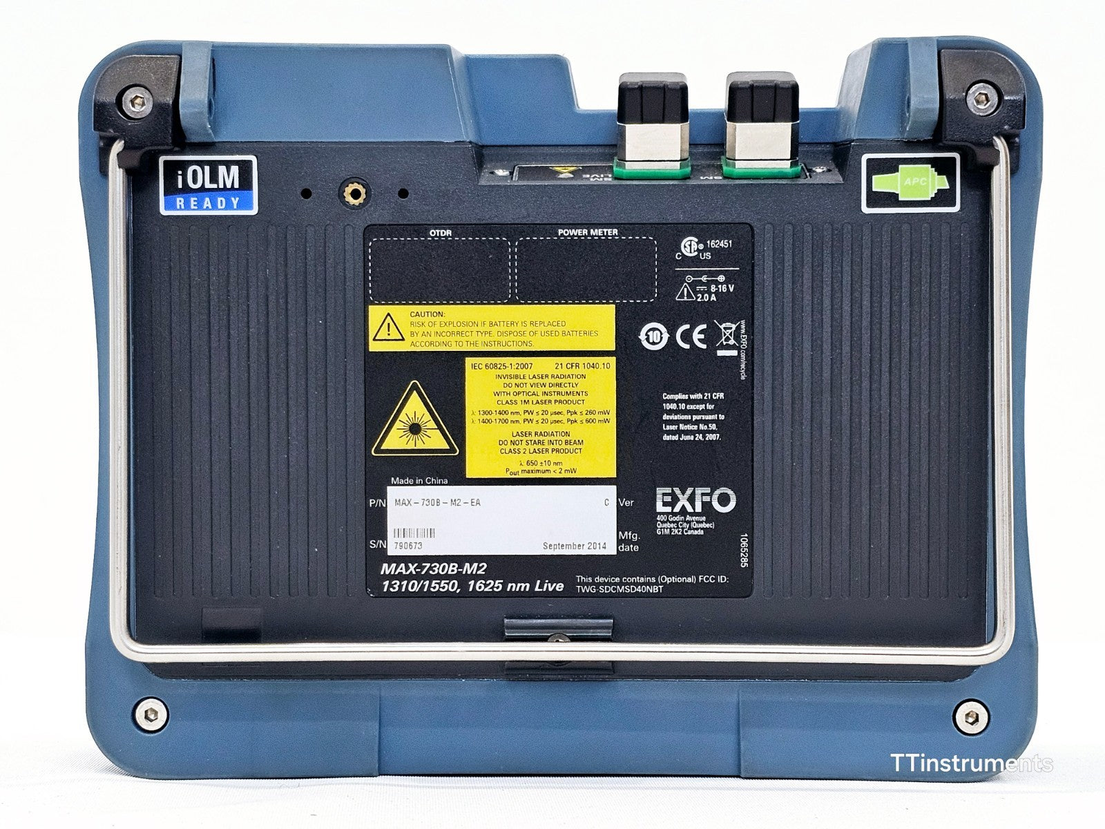EXFO MAX-730B-M2 iOLM IADV MaxTester 1310/1550/1625nm Live PON/metro 39/37/37 dB
