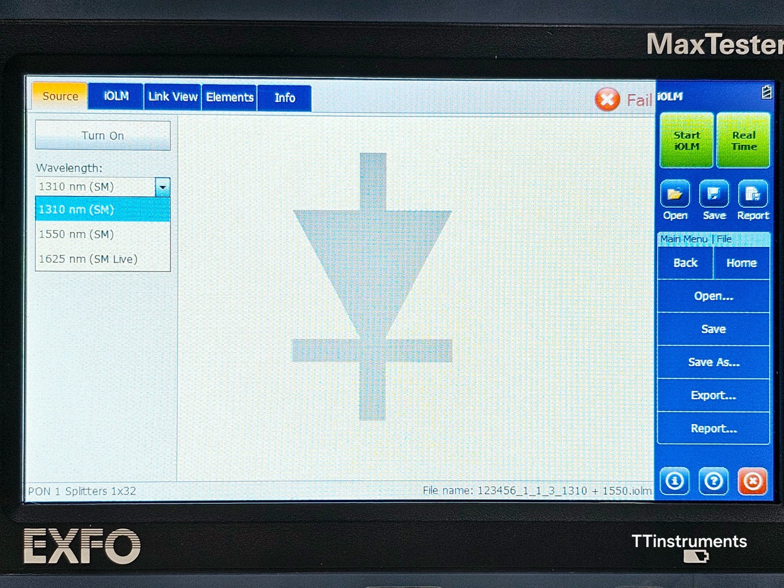 EXFO MAX-730B-M2 iOLM IADV MaxTester 1310/1550/1625nm Live PON/metro 39/37/37 dB