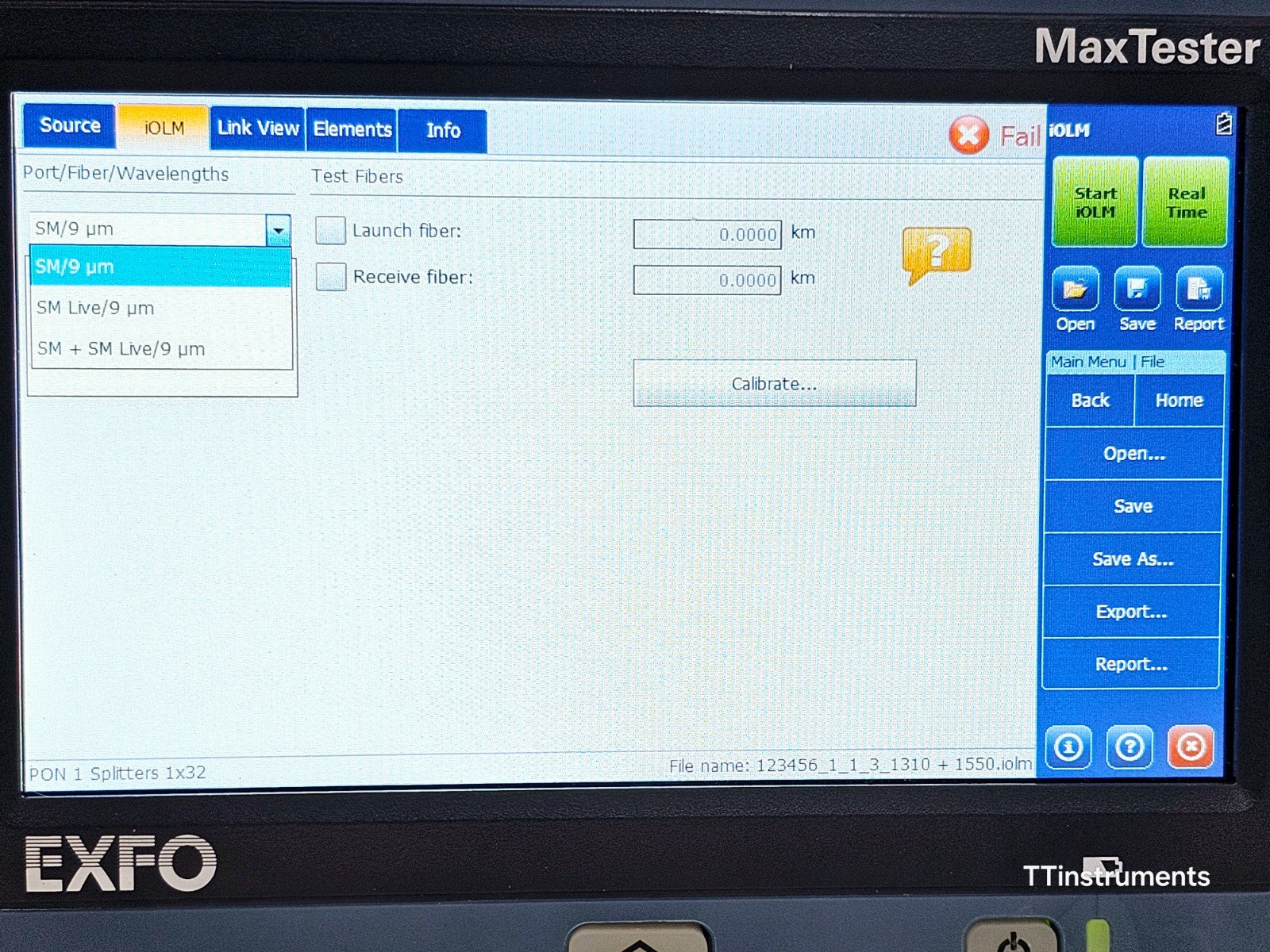 EXFO MAX-730B-M2 iOLM IADV MaxTester 1310/1550/1625nm Live PON/metro 39/37/37 dB