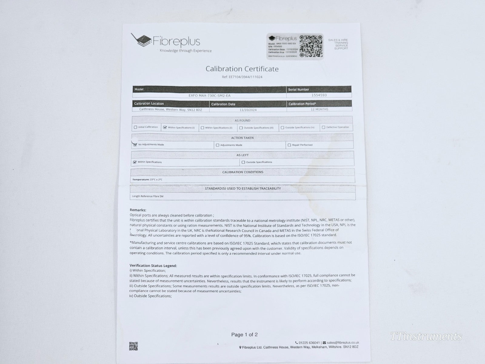 EXFO MAX-730C-SM2 OTDR iOLM MaxTester 1310/1550, 1625 LIVE SM2 MAX-730C