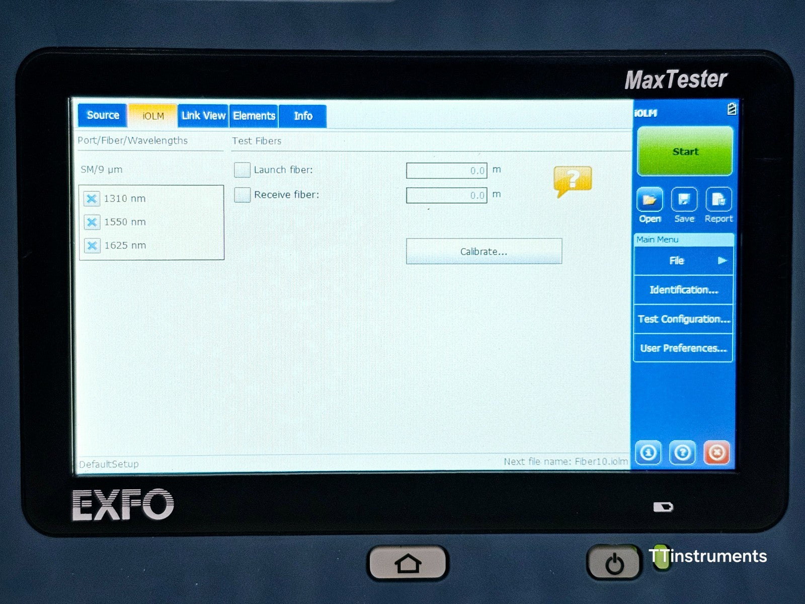 EXFO MAX-730C-SM3 iOLM MaxTester 1310/1550/1625 nm FTTx/PON 39/38/39 dB APC
