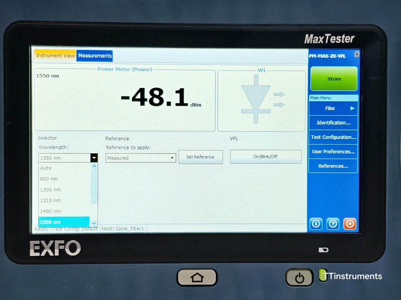 EXFO MAX-730C-SM3 iOLM MaxTester 1310/1550/1625 nm FTTx/PON 39/38/39 dB APC