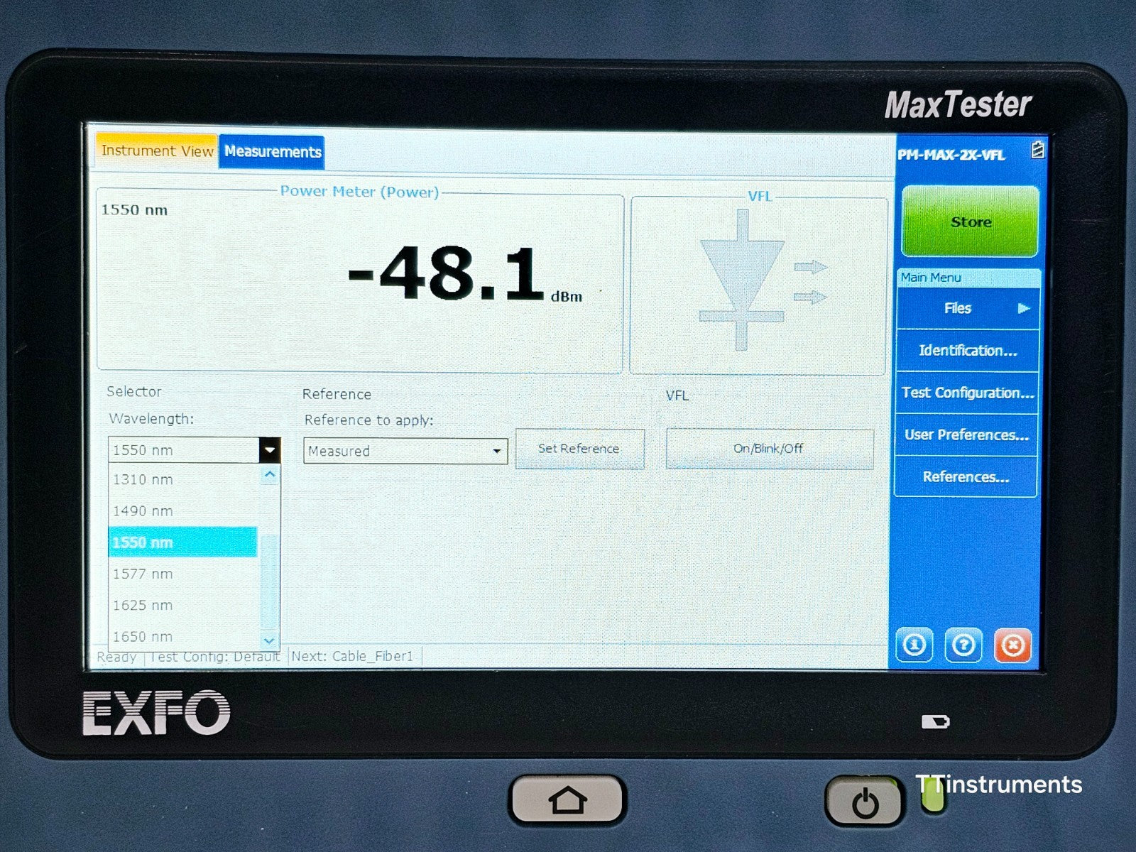 EXFO MAX-730C-SM3 iOLM MaxTester 1310/1550/1625 nm FTTx/PON 39/38/39 dB APC