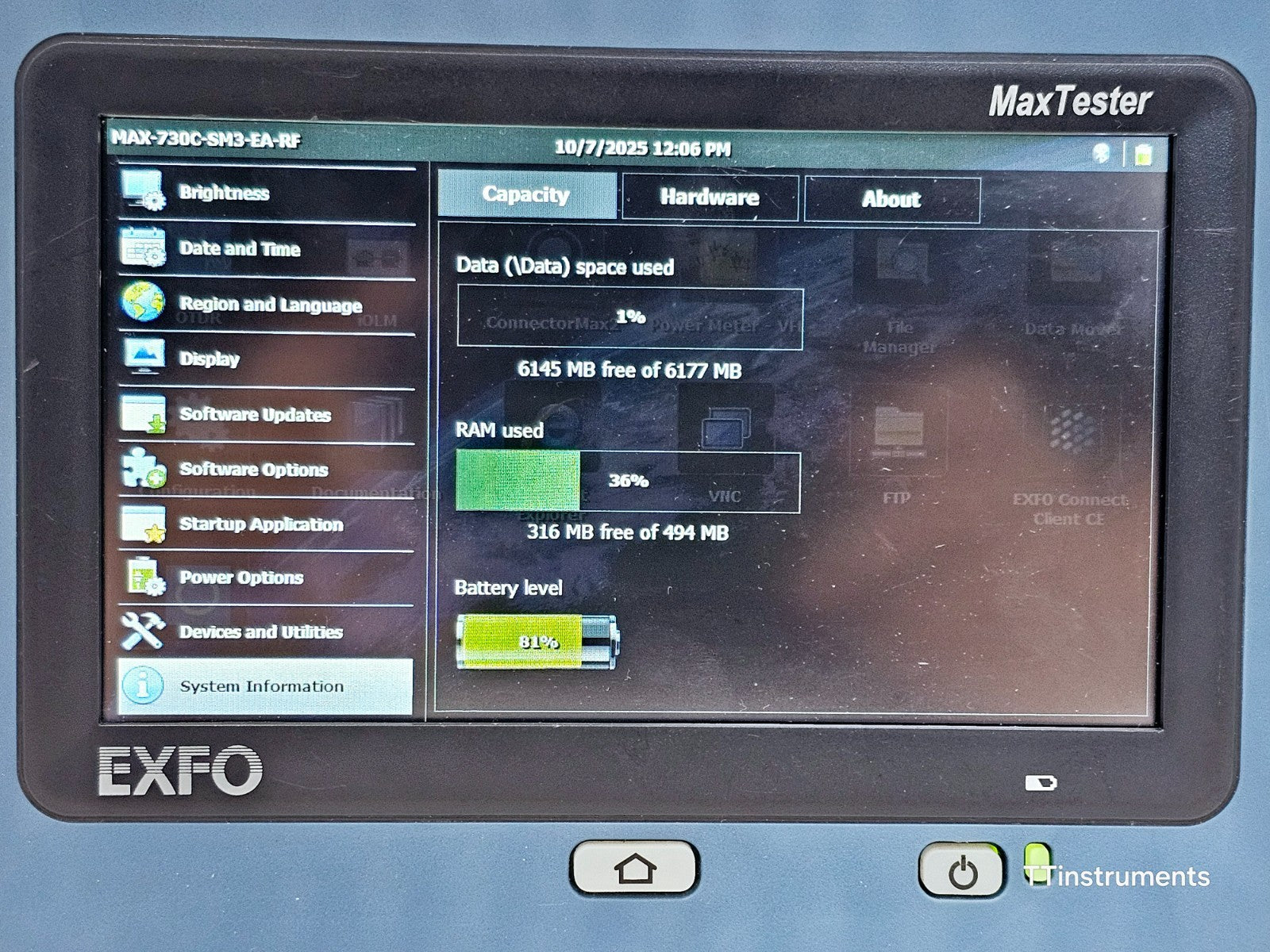 EXFO MAX-730C-SM3 iOLM MaxTester 1310/1550/1625 nm FTTx/PON 39/38/39 dB APC