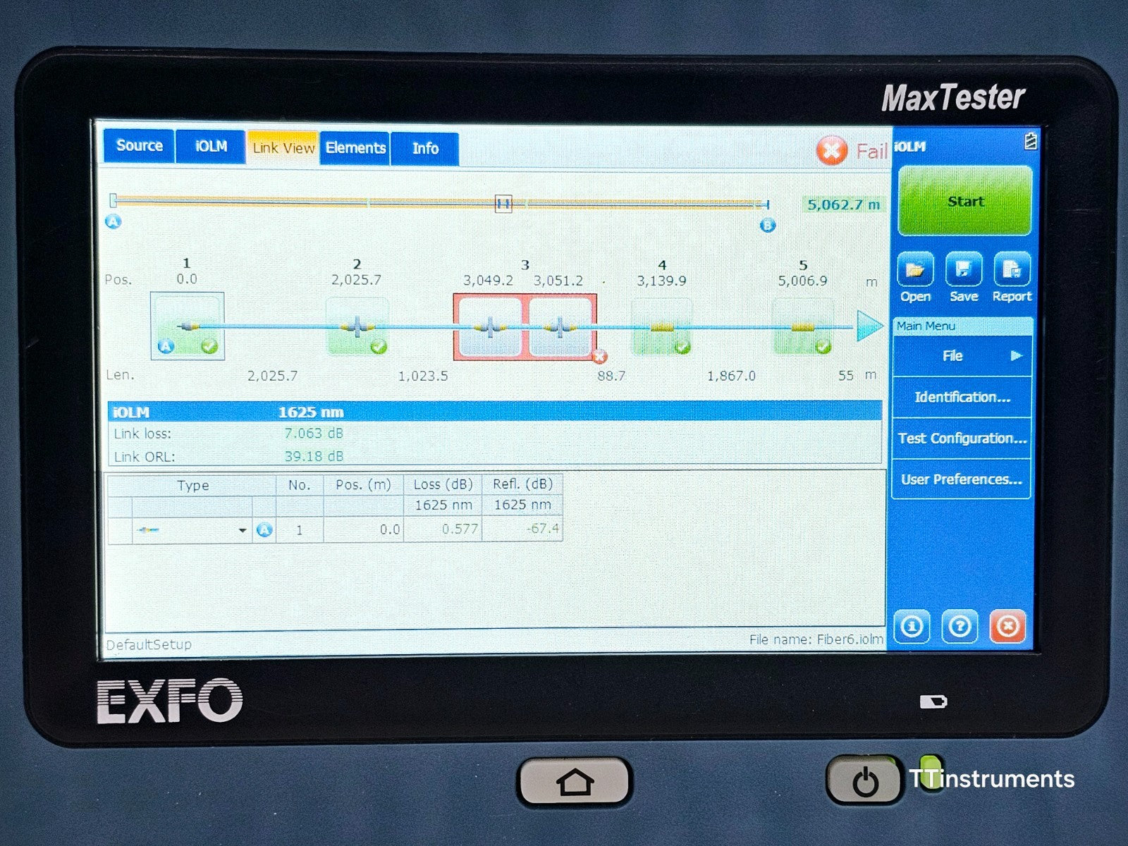 EXFO MAX-730C-SM3 iOLM MaxTester 1310/1550/1625 nm FTTx/PON 39/38/39 dB APC