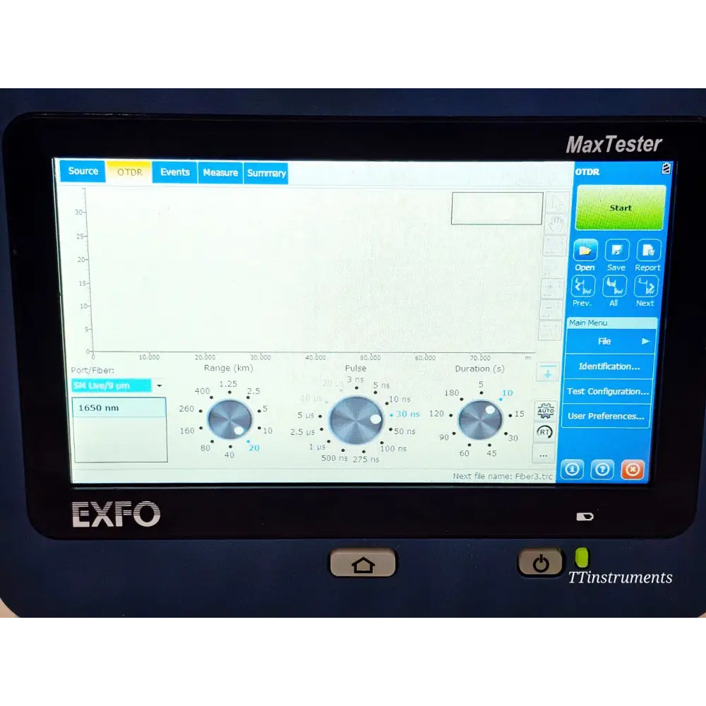 EXFO MAX-730C-SM8 SM OTDR iOLM MaxTester 1310/1550 & 1650 LIVE with PM + VFL13