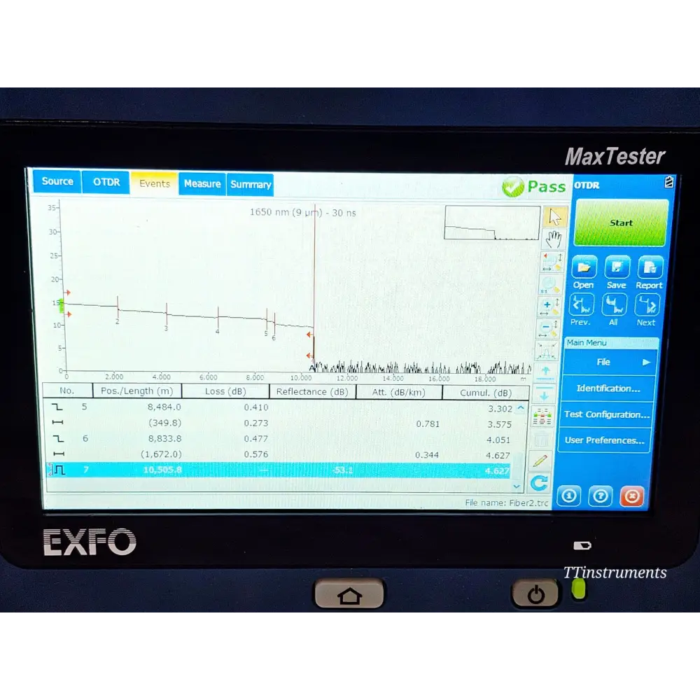 EXFO MAX-730C-SM8 SM OTDR iOLM MaxTester 1310/1550 & 1650 LIVE with PM + VFL16