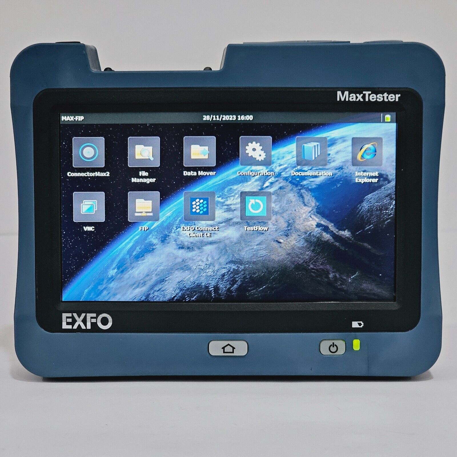 EXFO MaxTester MAX-FIP Mainframe w/ FIP-410B Fiber Inspection Scope & U25M/FC-SC