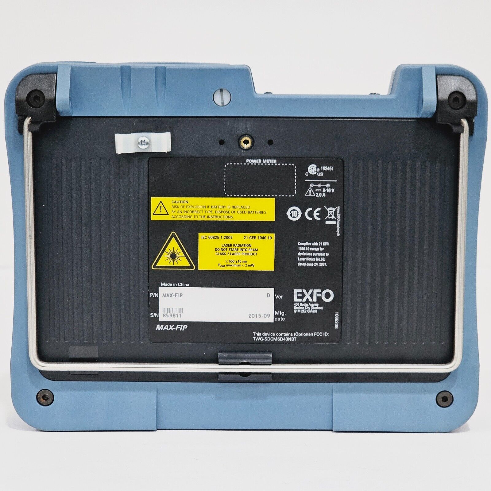 EXFO MaxTester MAX-FIP Mainframe w/ FIP-410B Fiber Inspection Scope & U25M/FC-SC