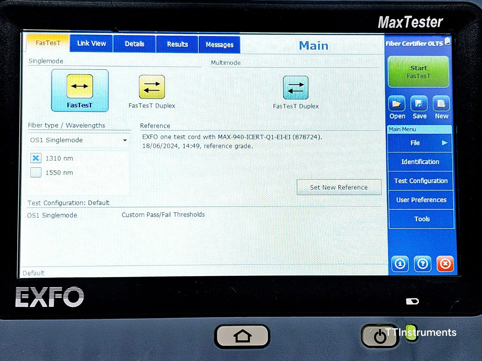 EXFO OLTS 940 ICERT QUAD 850/1300/1310/1550 nm SM MM Optical Loss Tester MAX 940