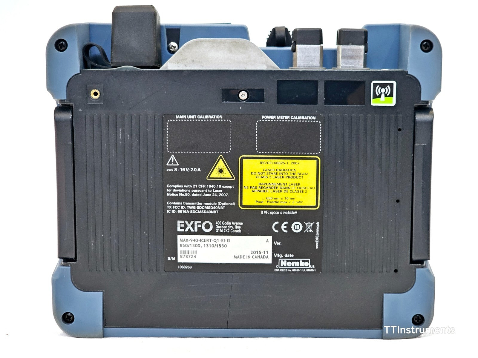 EXFO OLTS 940 ICERT QUAD 850/1300/1310/1550 nm SM MM Optical Loss Tester MAX-940