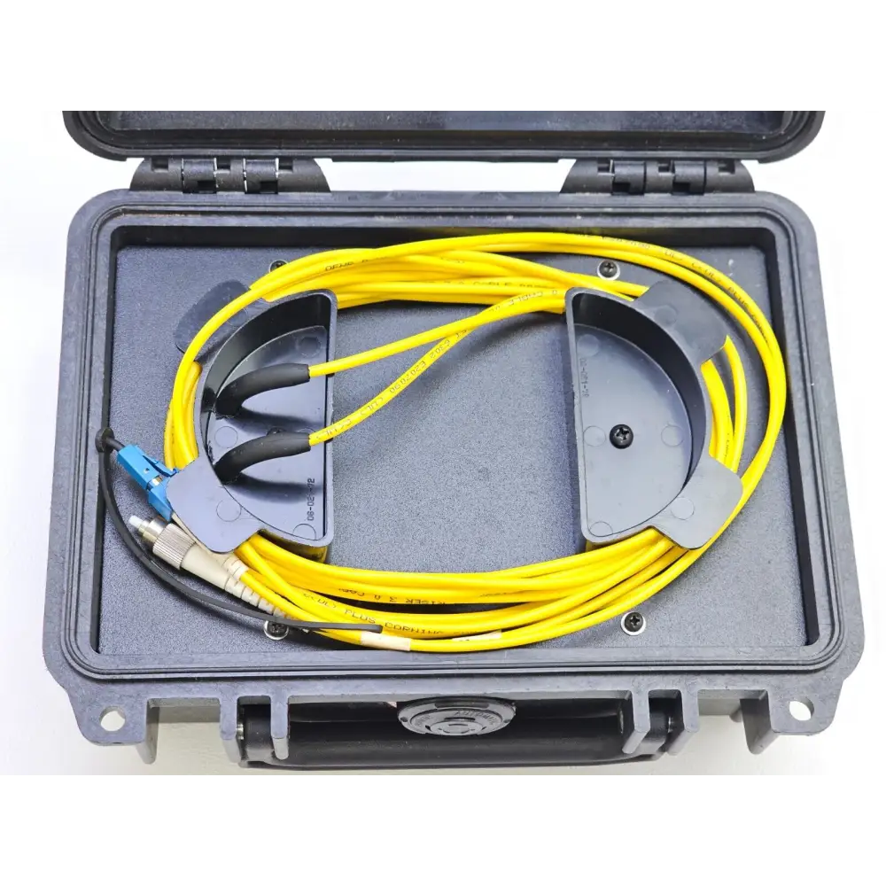 EXFO PSB-B-2200-89-101 launch cable reel showing 2200 m SM fiber spool