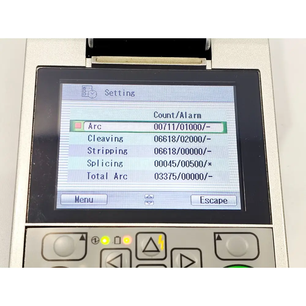 Fitel Furukawa S177A fusion splicer rear panel showing power and connection ports