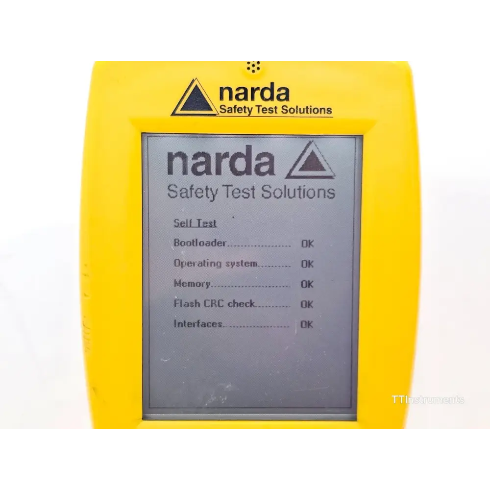 Narda NBM-550 mainframe label showing model reference 2402/01