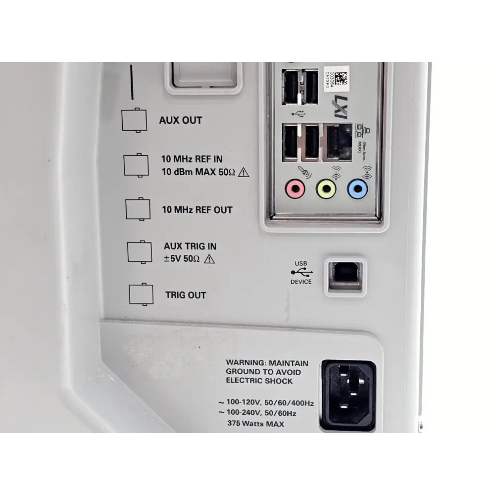 Keysight Agilent DSO9404A rear I/O panel close-up