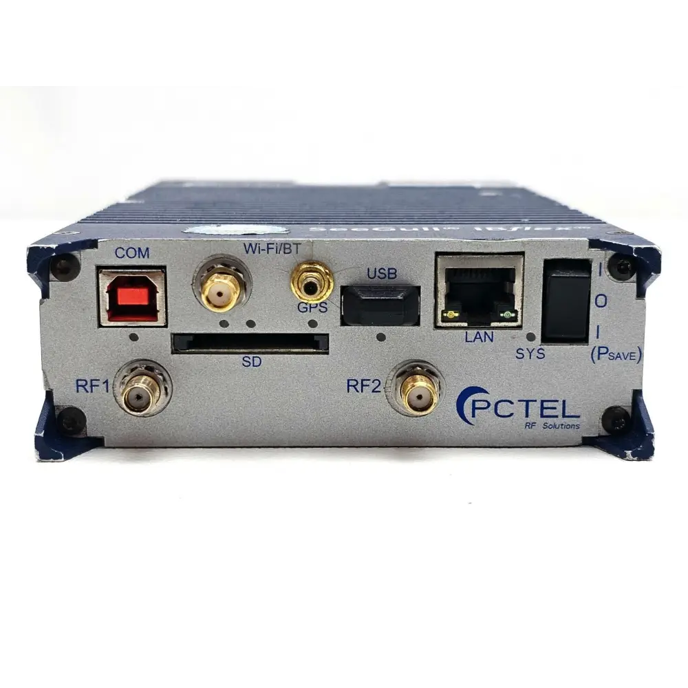 PCTEL SeeGull IBflex top panel showing RF connectors and ports