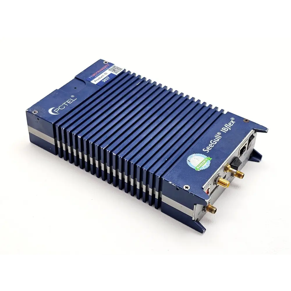 PCTEL SeeGull IBflex close-up of RF antenna port and cabling