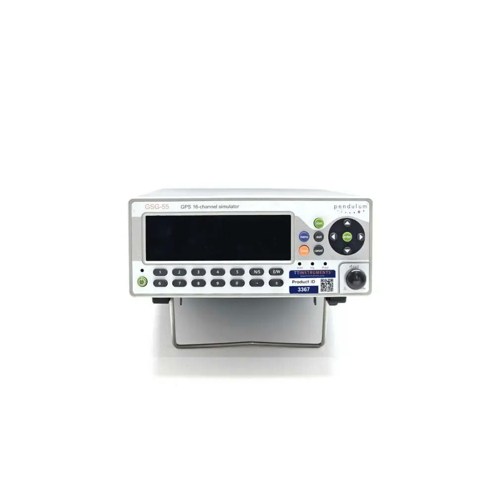 Spectracom GSG-55 GPS simulator front panel controls and display