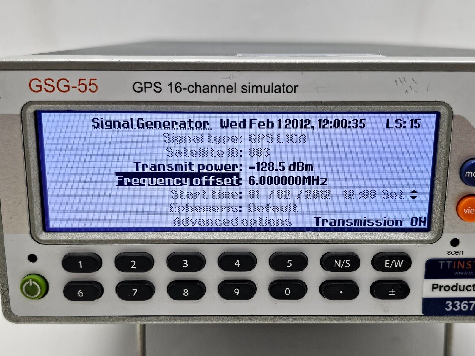FOR PARTS/REPAIR Spectracom GSG-55 GPS 16 Channel Simulator GSG-55E