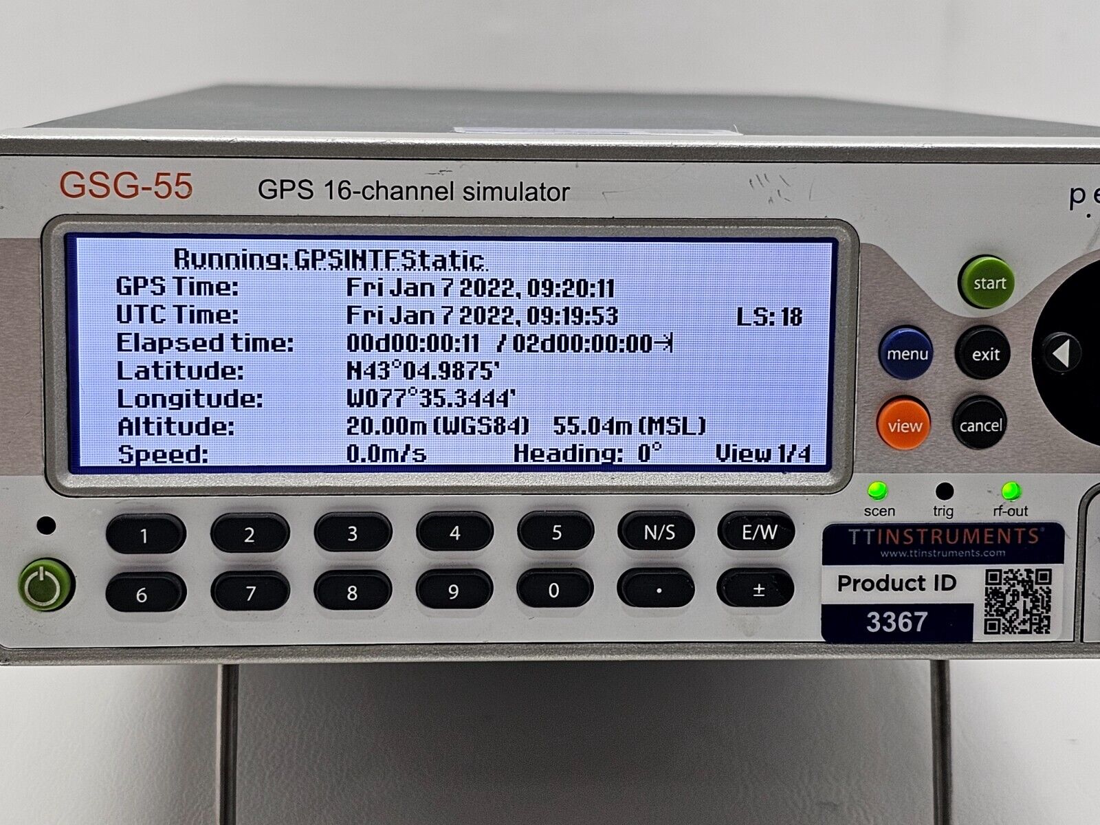 FOR PARTS/REPAIR Spectracom GSG-55 GPS 16 Channel Simulator GSG-55E