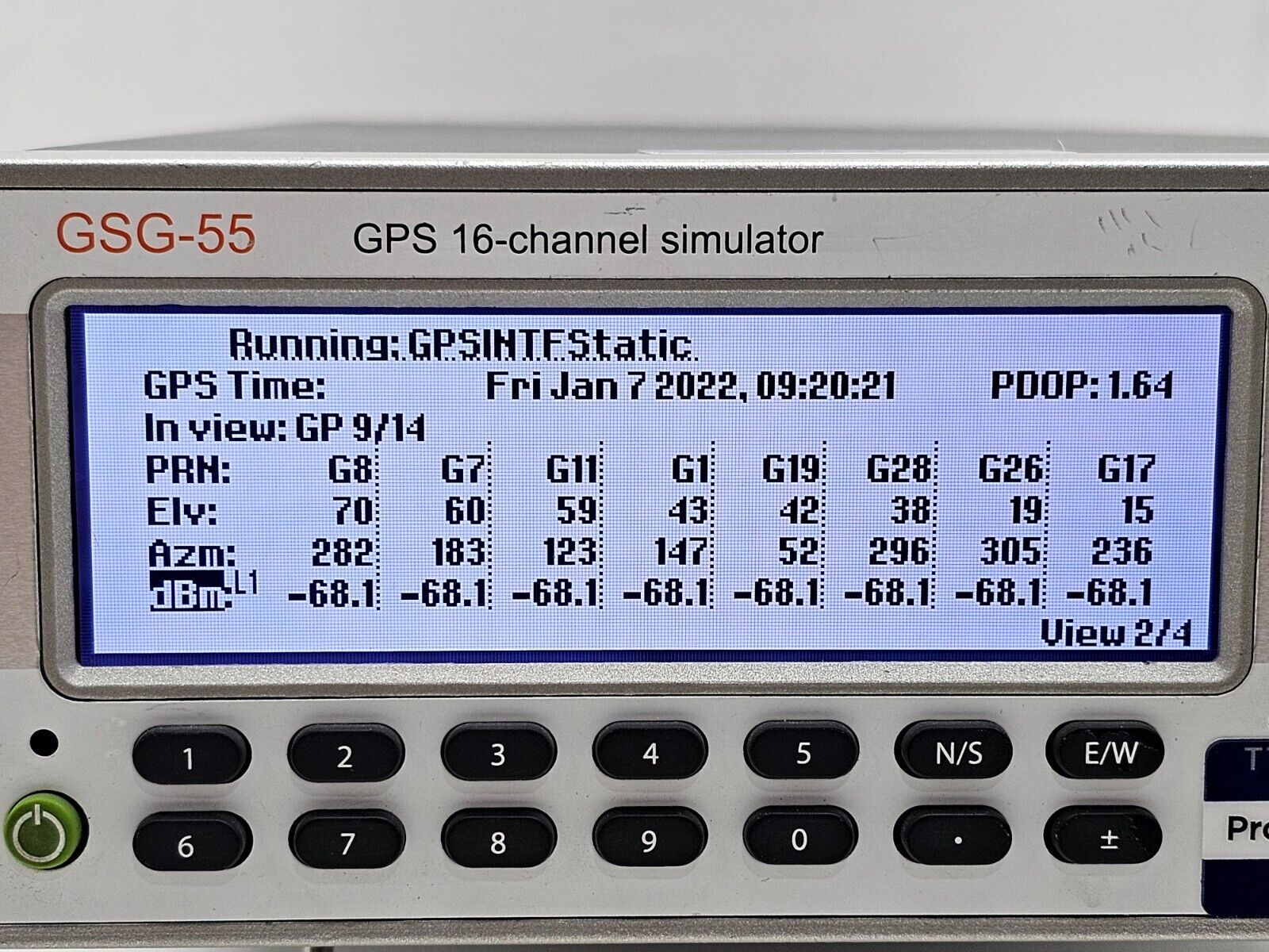 FOR PARTS/REPAIR Spectracom GSG-55 GPS 16 Channel Simulator GSG-55E