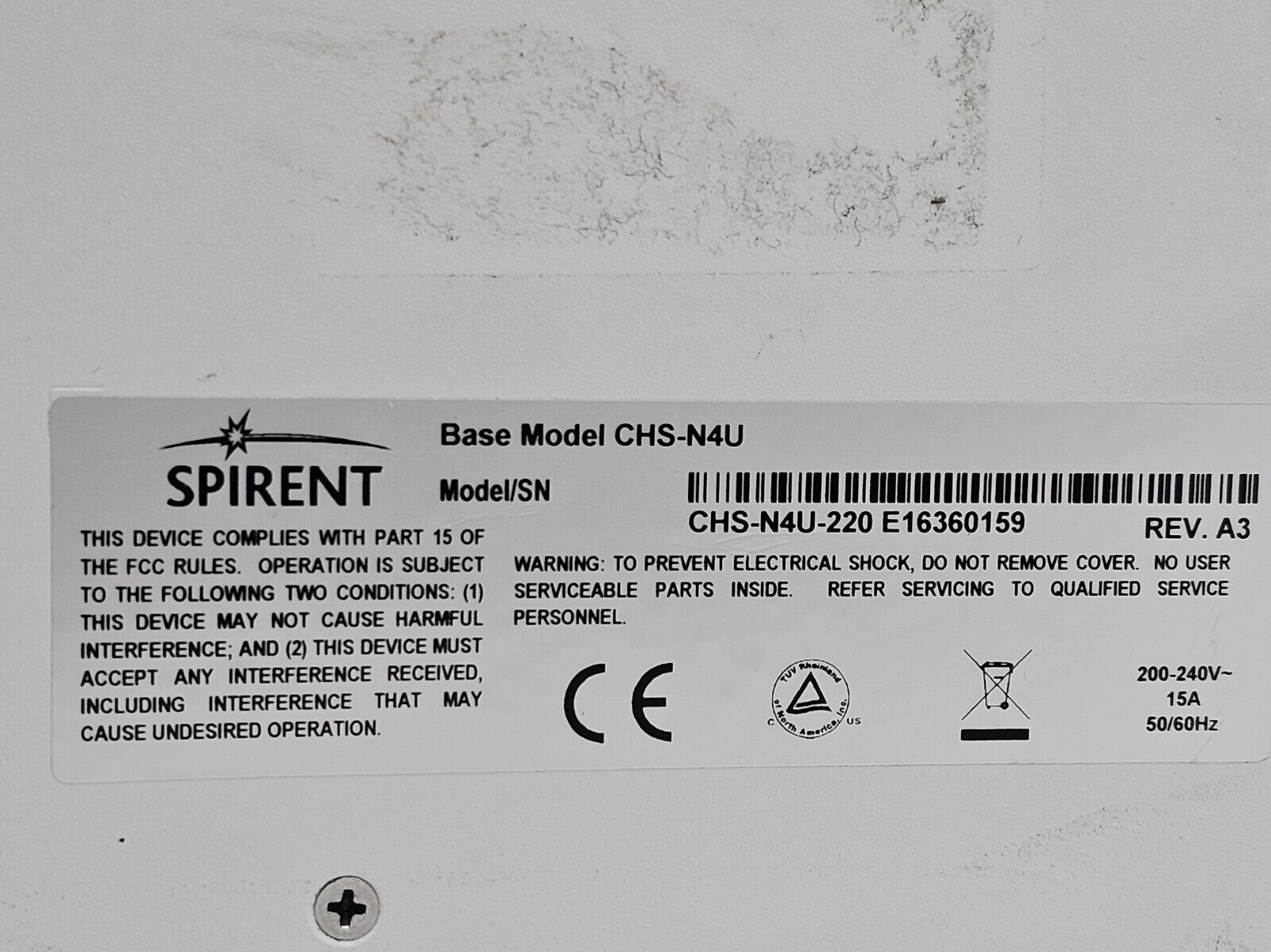 FOR PARTS / REPAIR Spirent SPT-N4U-220 2-Slot Chassis SPT N4U