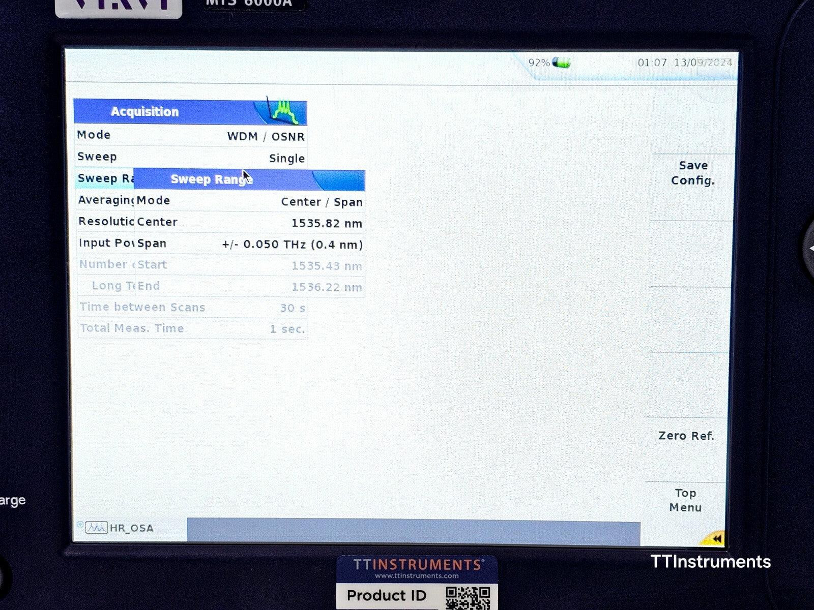 FOR PARTS Viavi MTS 6000A V2 w/ OSA610 High Resolution Optical DWDM Analyzer