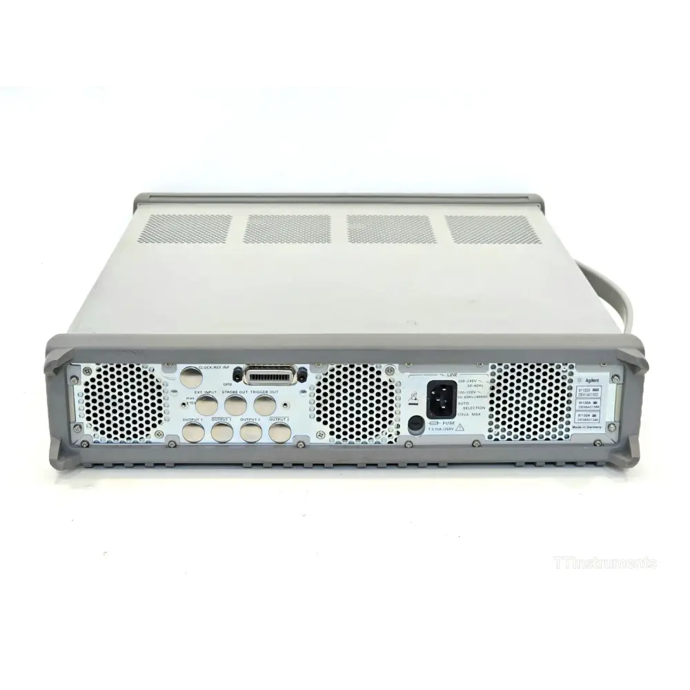 Agilent 81130A with 81132A output modules installed in mainframe