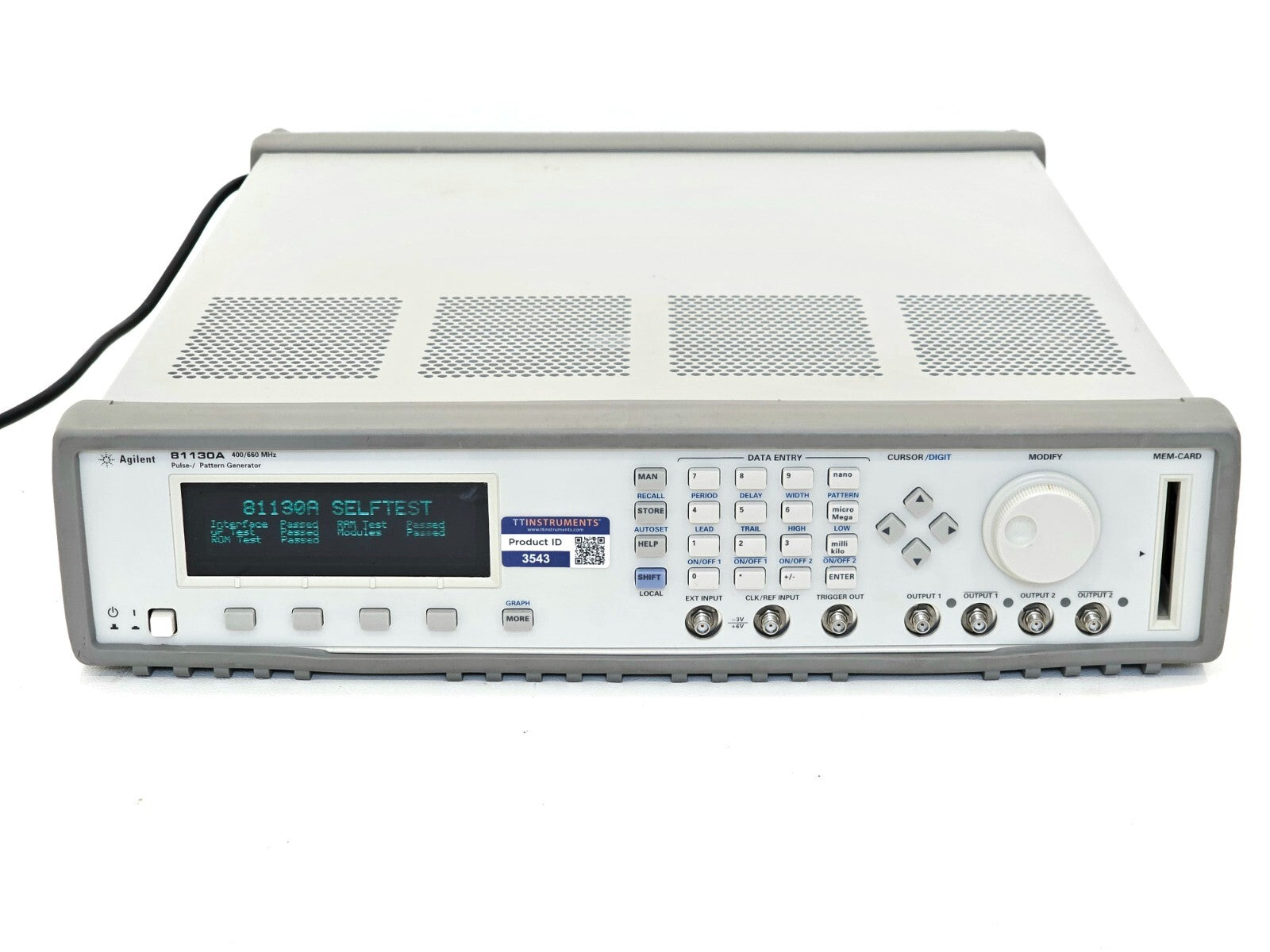 FOR REPAIR Agilent 81130A 400/660 MHz Pulse-/ Pattern Generator 81132Ax2