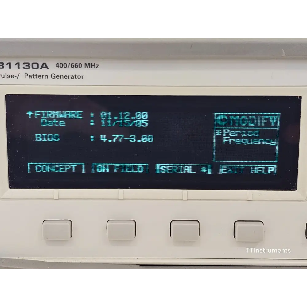 Agilent 81130A pulse generator with both 81132A modules angled view