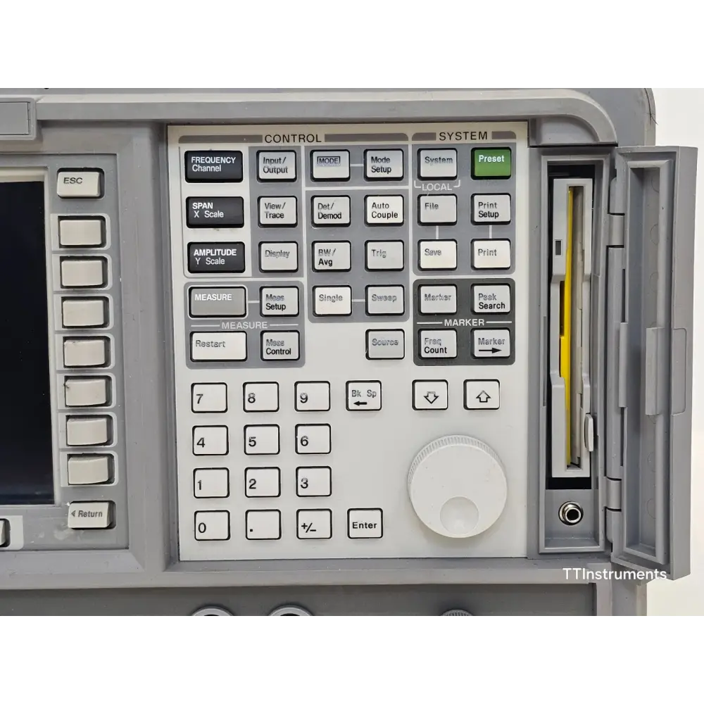 Agilent E4402B RF input connector detail close-up