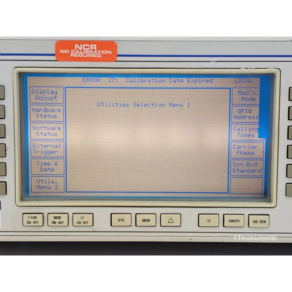 IFR 2032 signal generator power level controls and output section