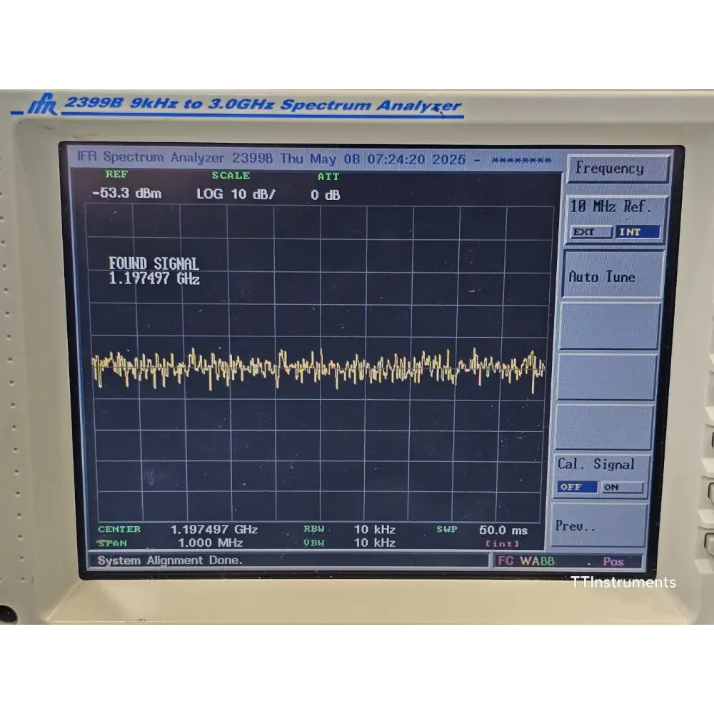 IFR 2399B internal view showing PCB and components for parts