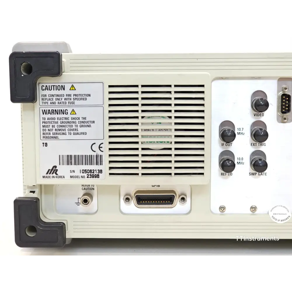 IFR 2399B spectrum analyser RF input connector detail