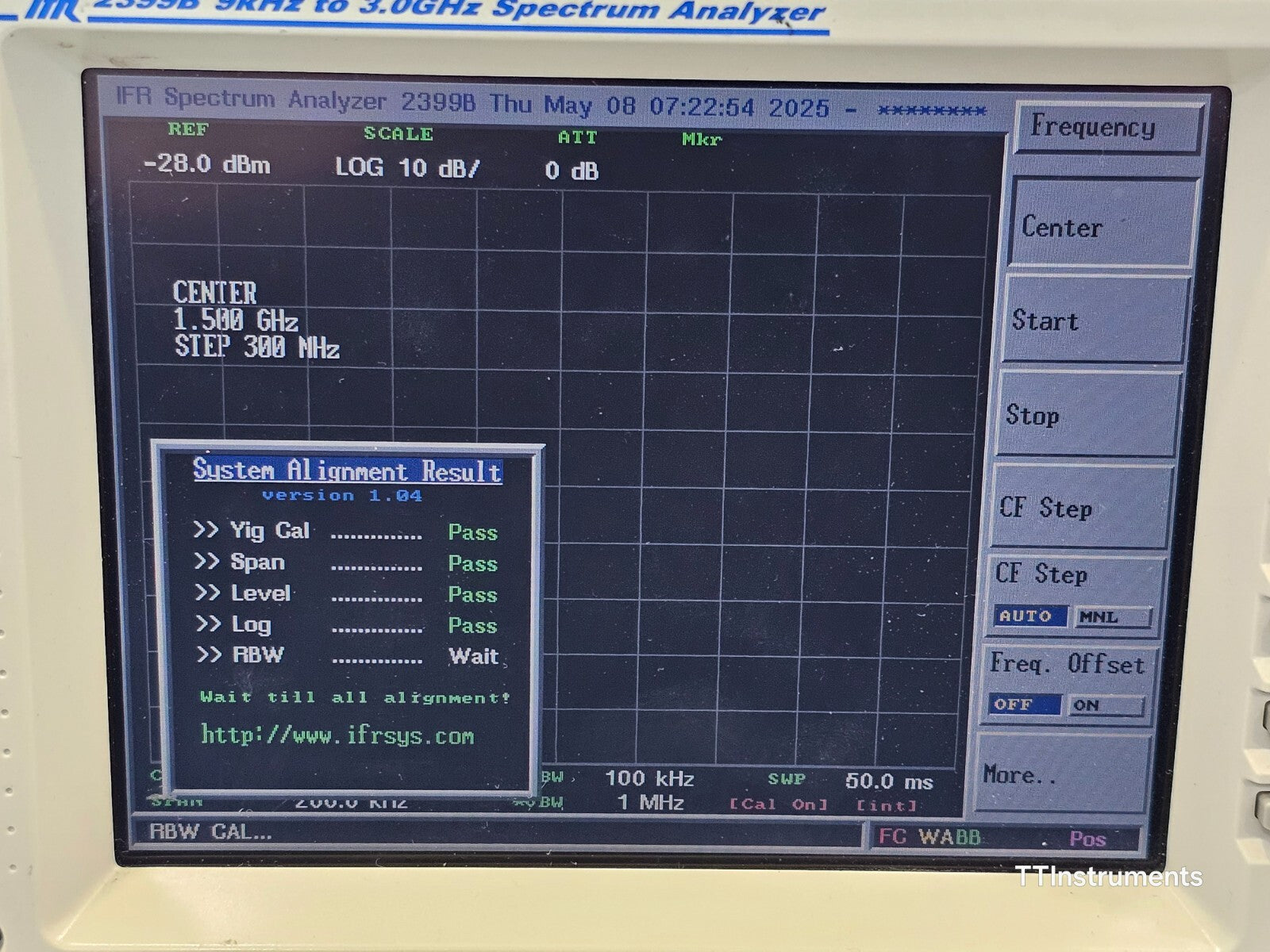 FOR REPAIR IFR 2399B 9 kHz to 3 GHz Spectrum Analyzer Opt 05/11