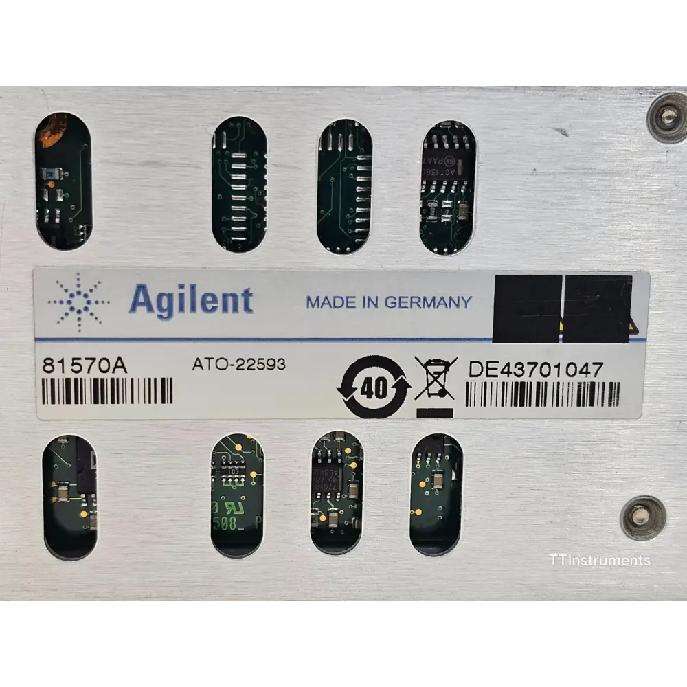 81570A attenuator module close-up of optical connector interface