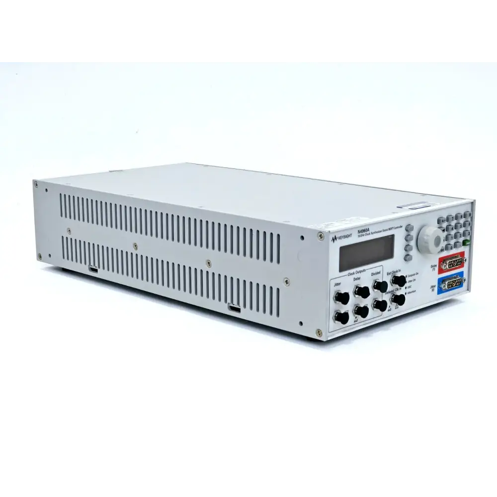 Keysight N4960A BERT Controller front panel connectors and display detail
