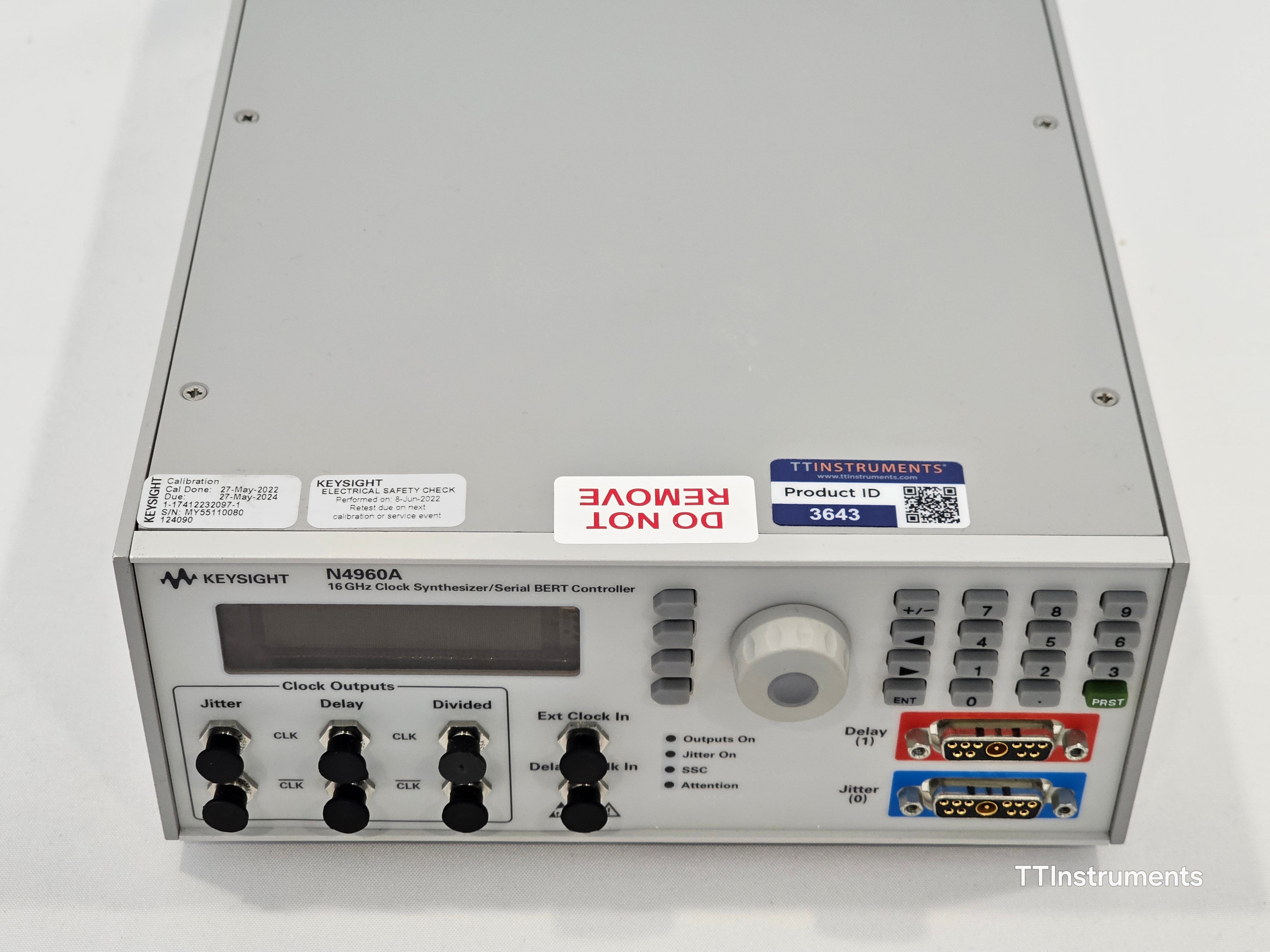 FOR REPAIR Keysight N4960A 16 GHz Clock Synthesizer / Serial BERT Controller CJ0