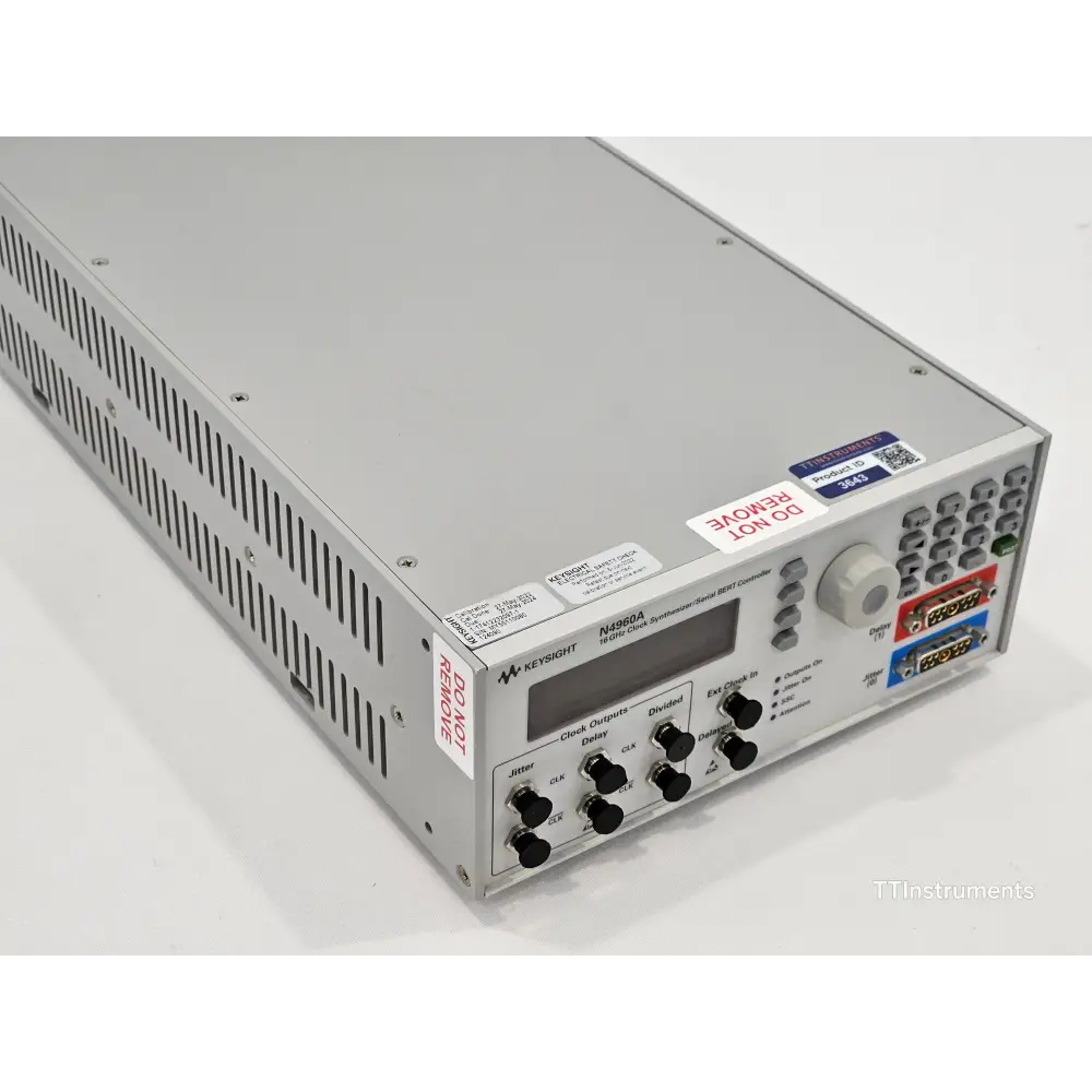 Keysight N4960A rear panel close-up showing power inlet and signal connections