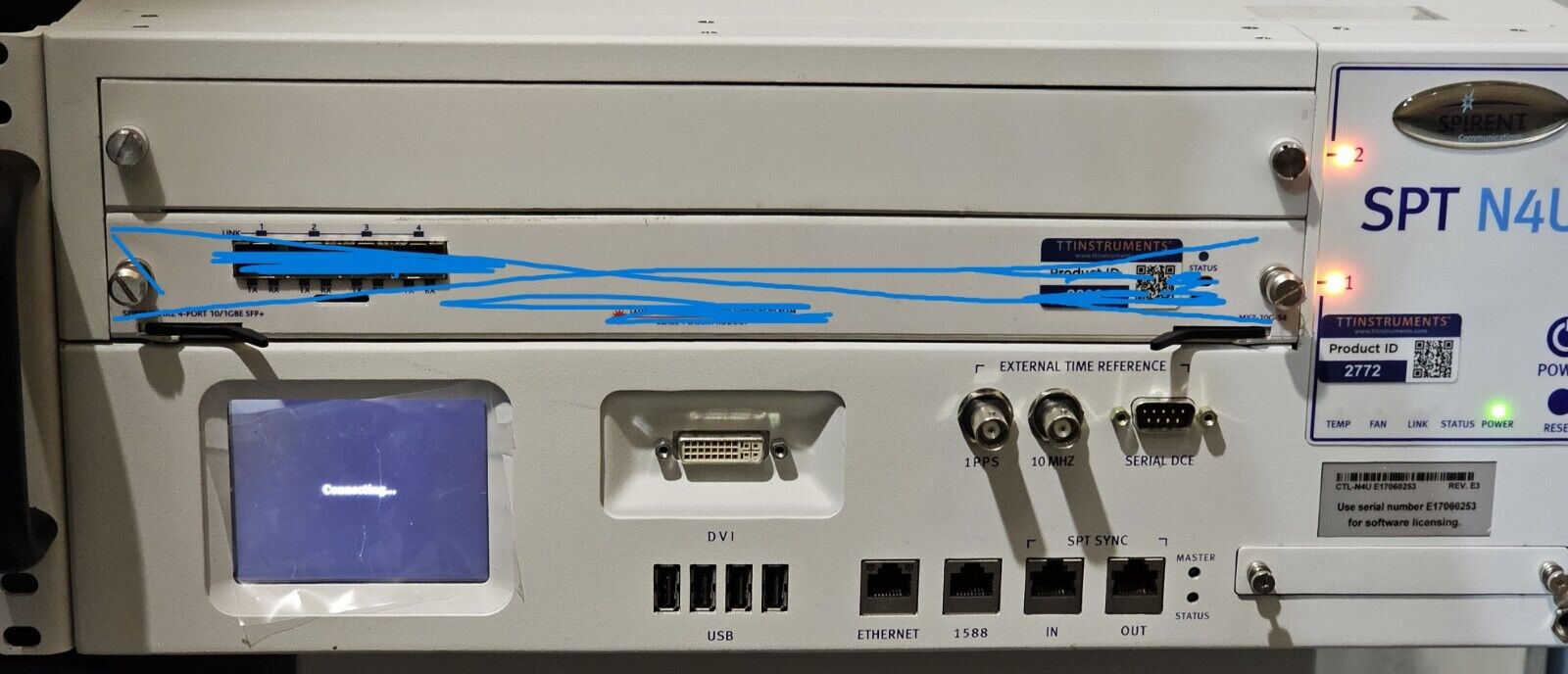 FOR REPAIR Spirent SPT-N4U-220 2-Slot Chassis Base Model CHS-N4U SPT N4U