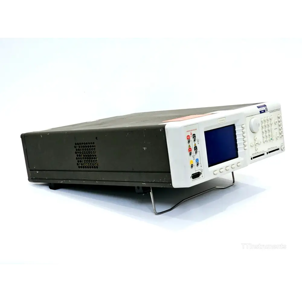 Wavetek 9100 front panel detail showing power button and indicator area